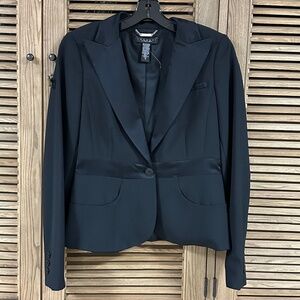 Laundry by Shelli Segal Black Tuxedo Blazer Jacket Women Size 8